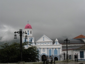 Plaza Bolivar and Jaji's colorful church